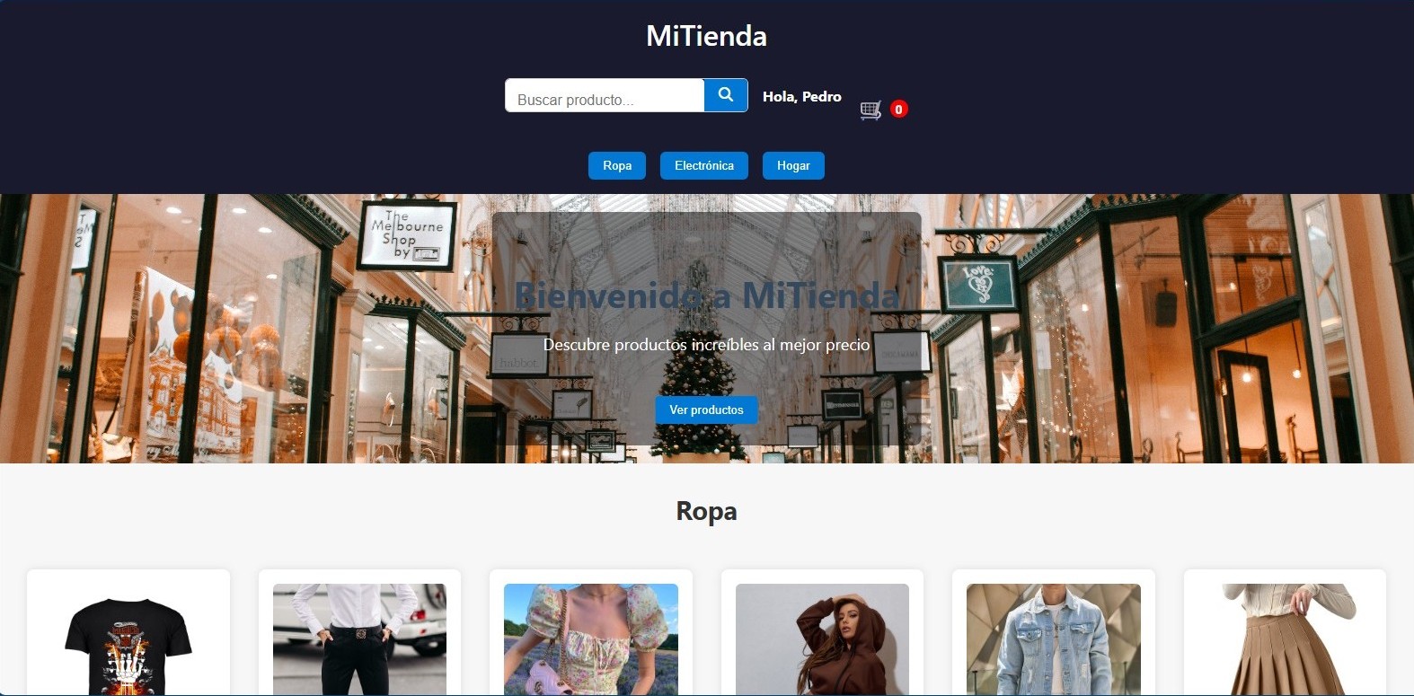 Ejemplo Tienda en linea